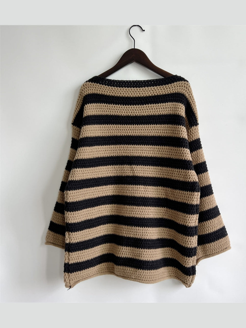 Striped Round Neck Long Sleeve Sweater