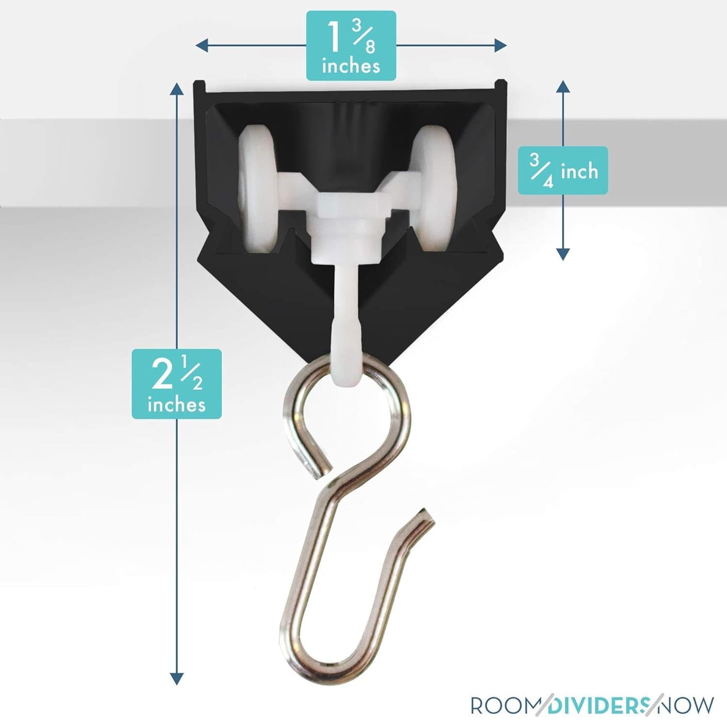 Aluminum Ceiling Curtain Track Set - Curtain Rails Ceiling Mount - Includes Track, Roller Hooks, Installation Hardware, Saw, and End Cap - Suitable for Spaces 6-12 Feet Wide, White