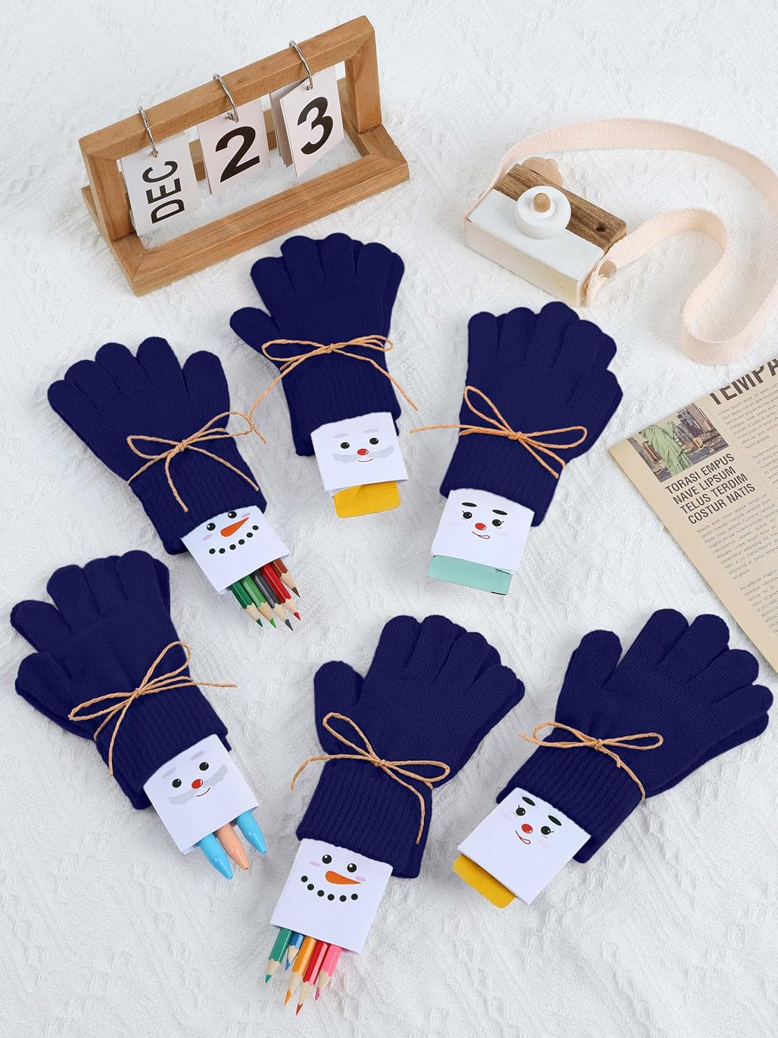 12 Pairs Kid'S Winter Magic Gloves Children Stretchy Warm Magic Gloves Boys or Girls Knit Gloves for 6-12 Years