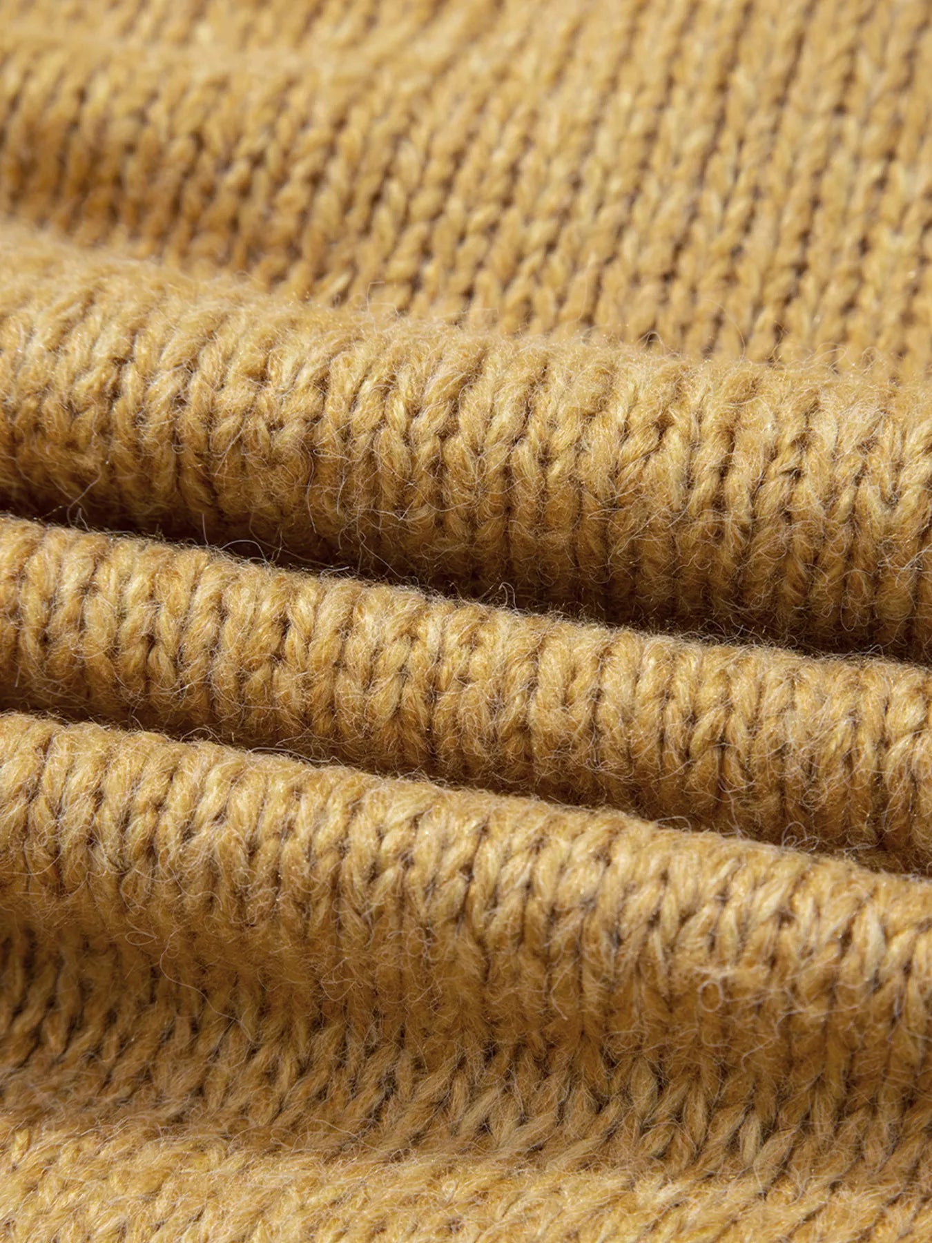 Women Lantern Sleeve Scallop V Neck Buttoned Front Cardigan Sweater