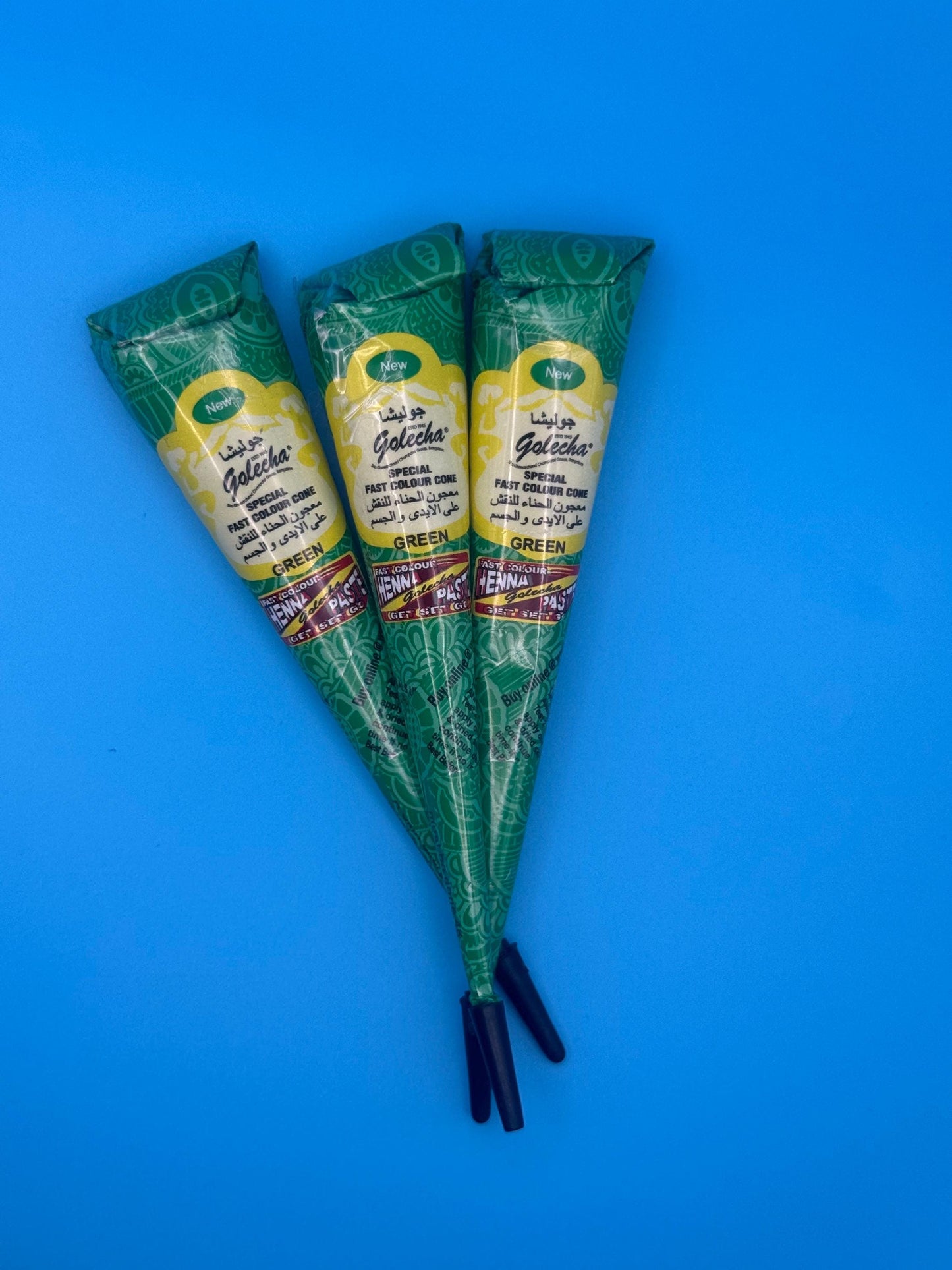 2pcs green henna cone
