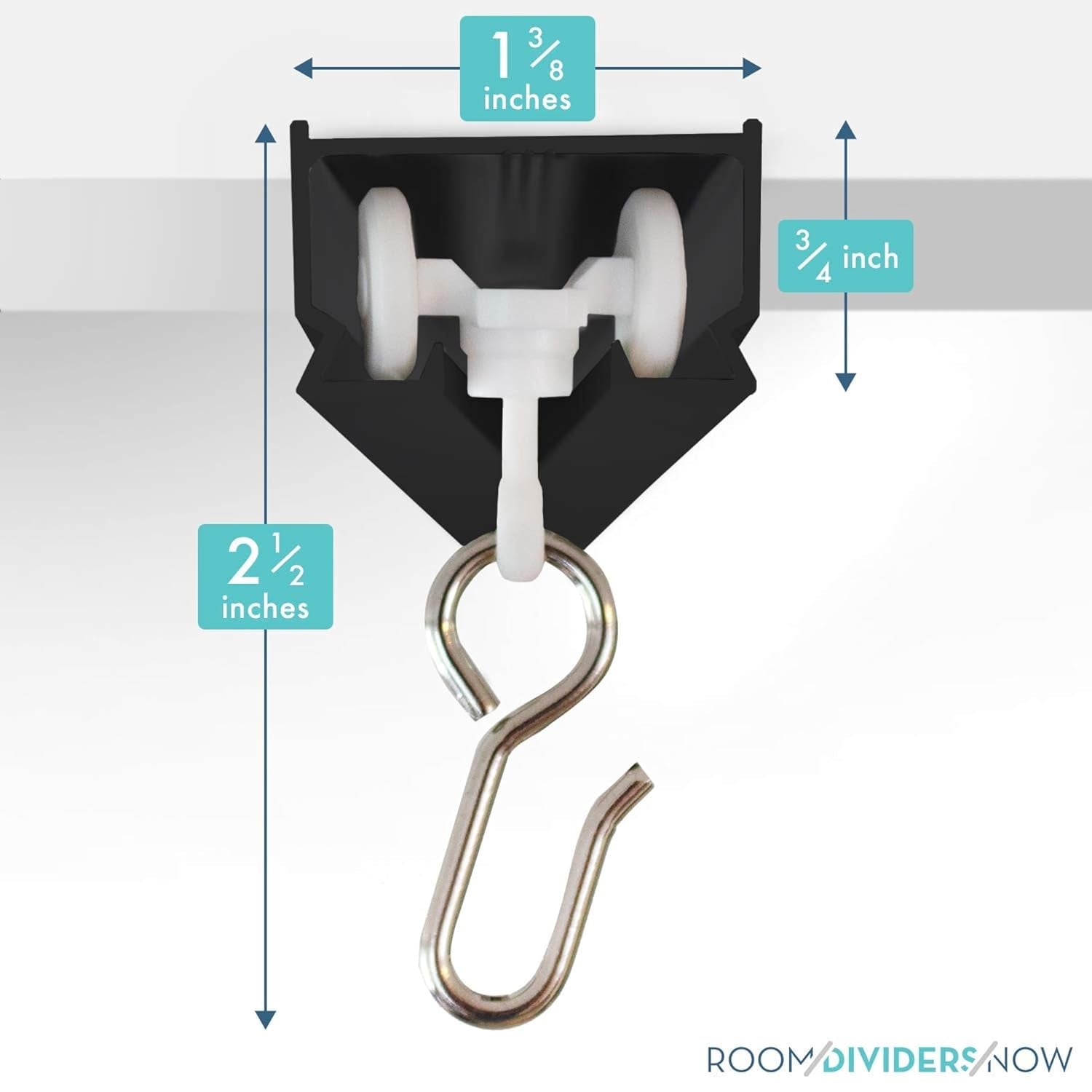 Aluminum Ceiling Curtain Track Set - Curtain Rails Ceiling Mount - Includes Track, Roller Hooks, Installation Hardware, Saw, and End Cap - Suitable for Spaces 6-12 Feet Wide, White