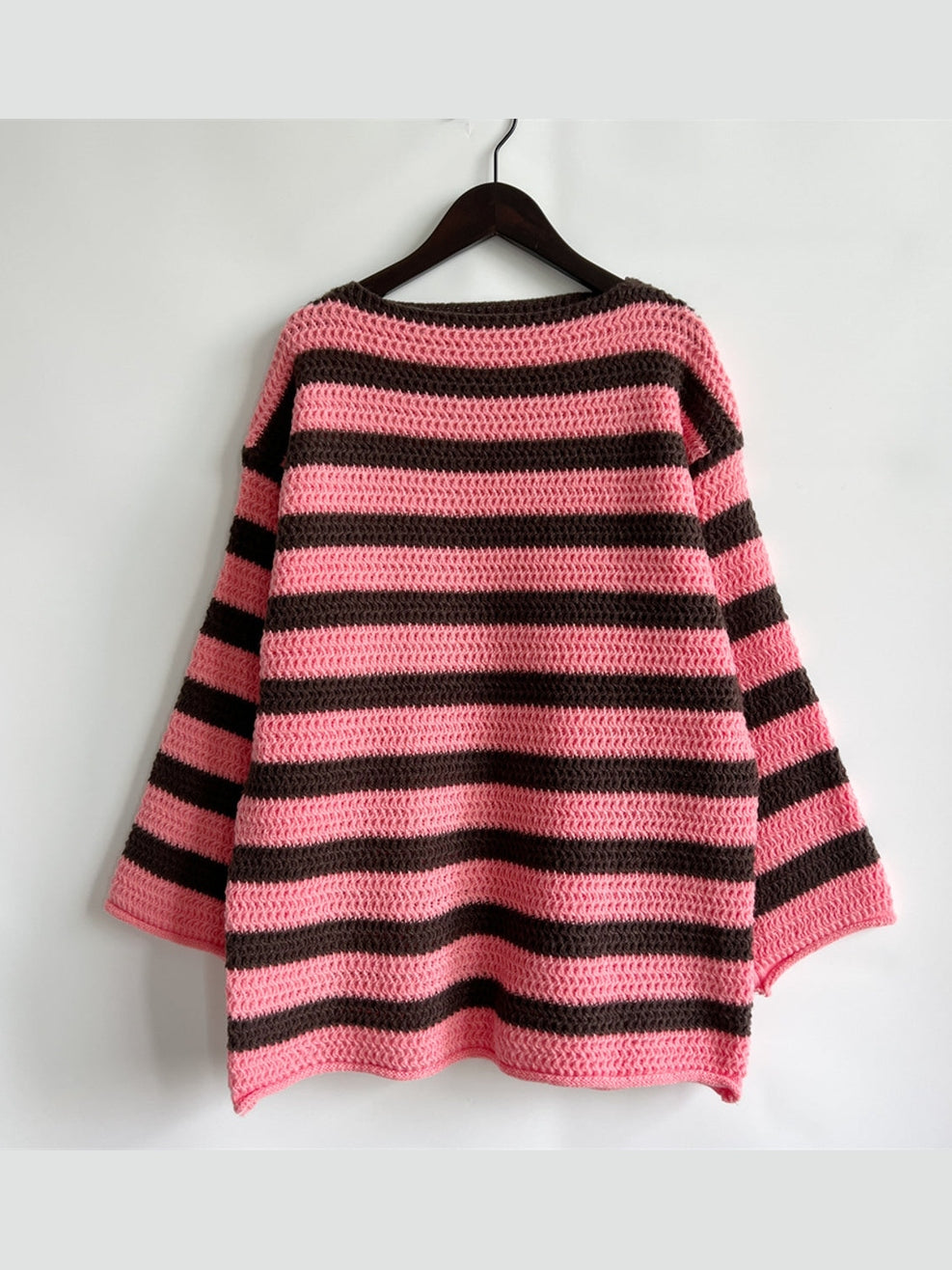 Striped Round Neck Long Sleeve Sweater