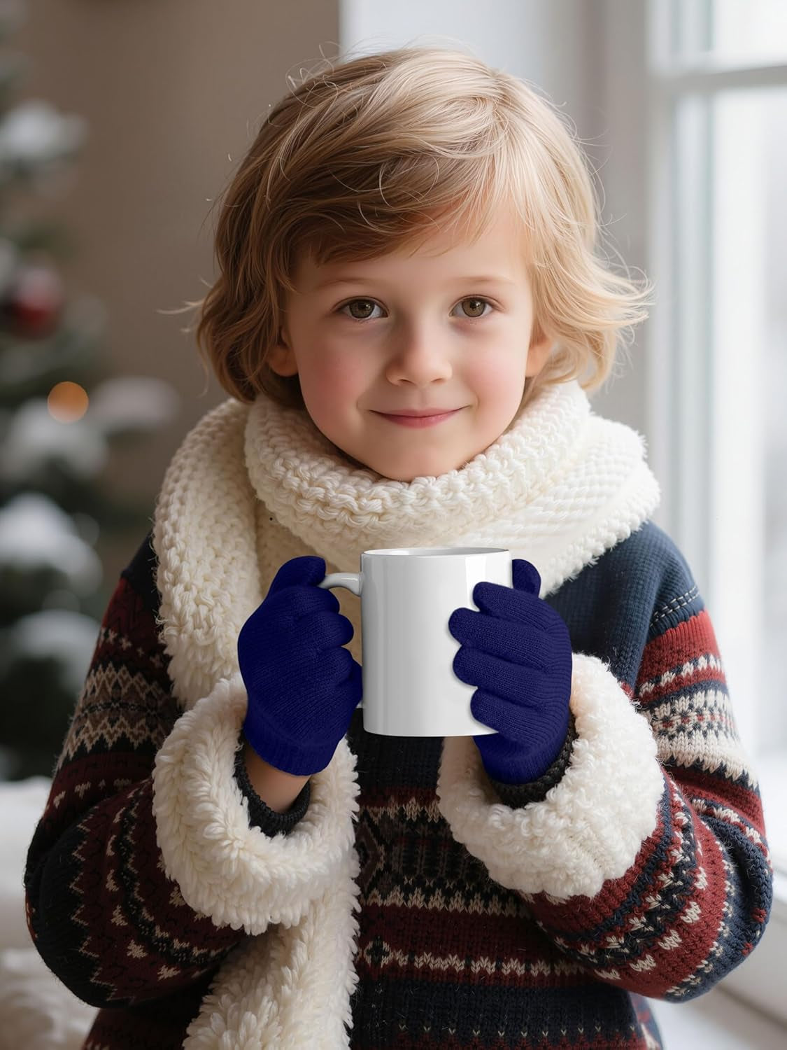 12 Pairs Kid'S Winter Magic Gloves Children Stretchy Warm Magic Gloves Boys or Girls Knit Gloves for 6-12 Years