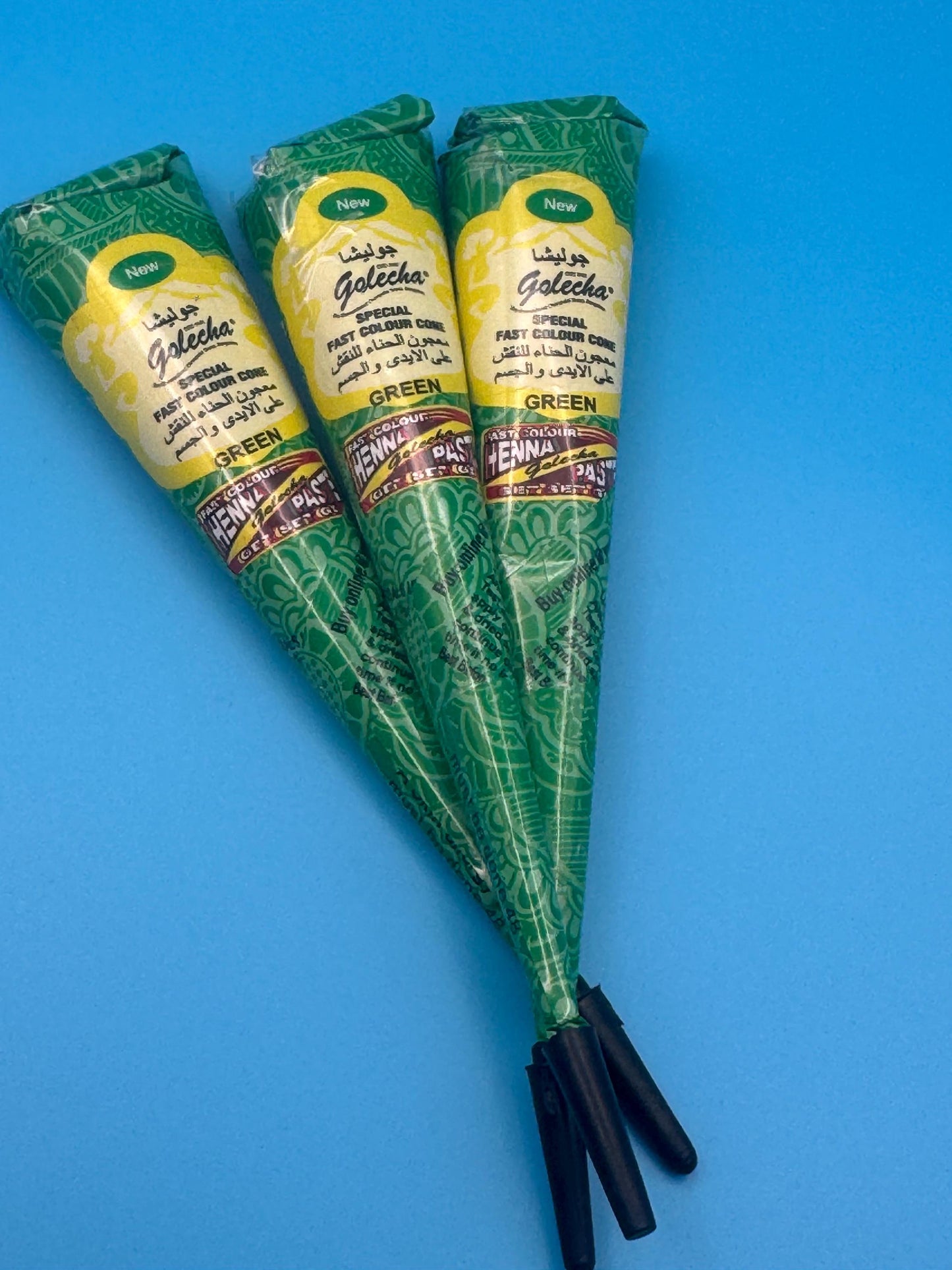 2pcs green henna cone