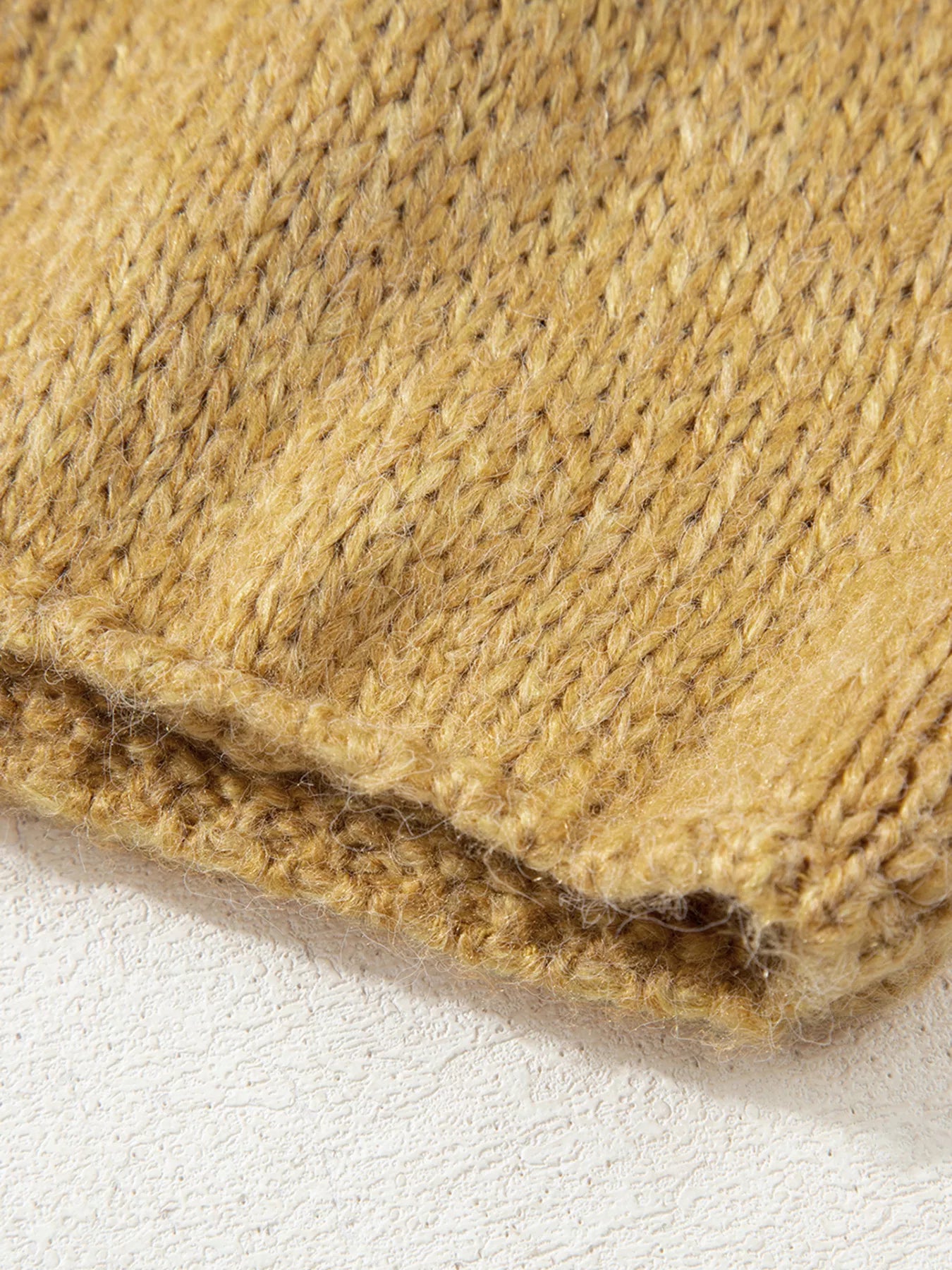 Women Lantern Sleeve Scallop V Neck Buttoned Front Cardigan Sweater