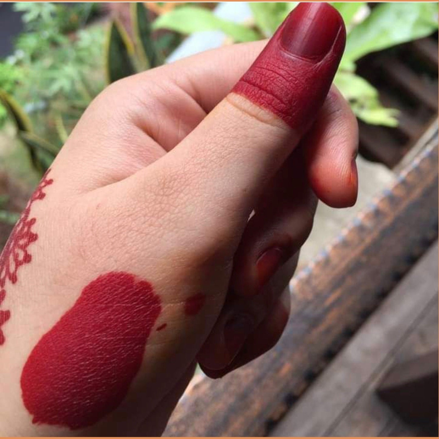 Red Henna dips for fingers