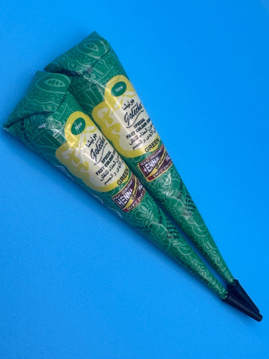 2pcs green henna cone