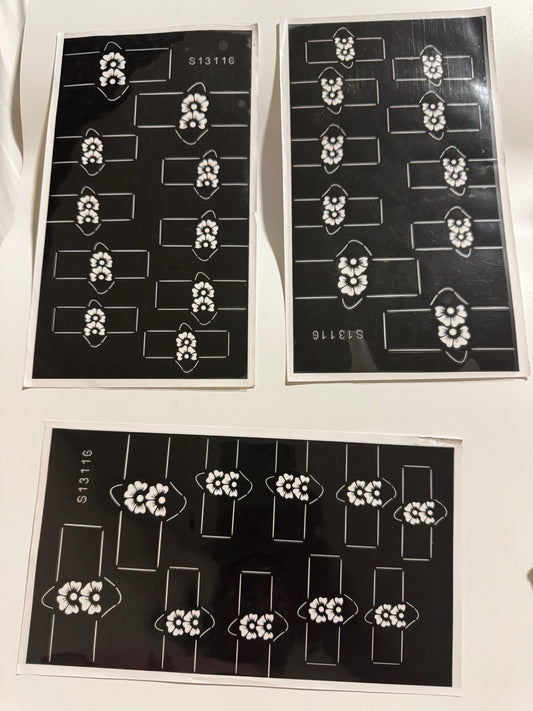 henna fingers stickers 3 pcs