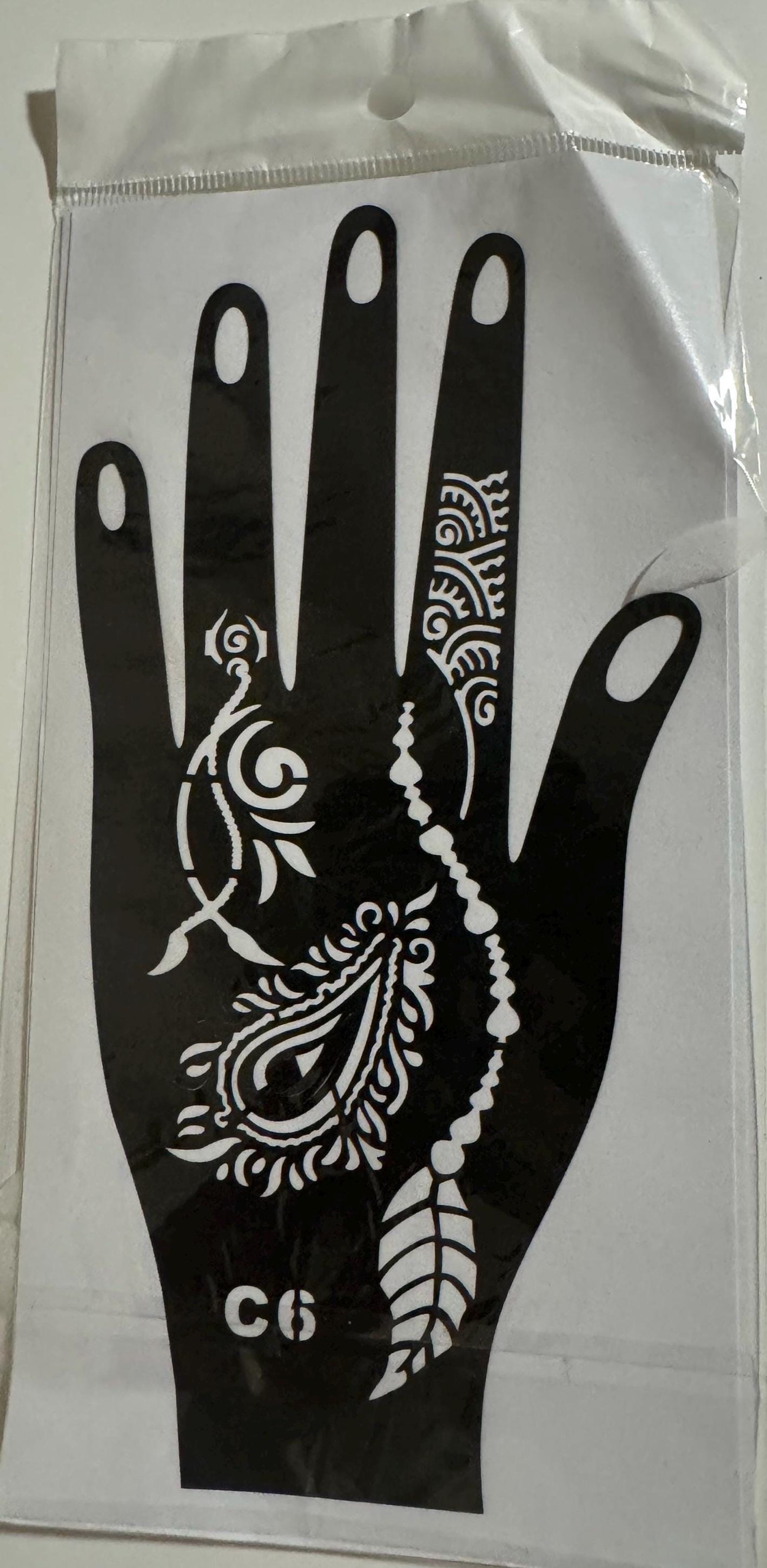 henna fingers stickers 3pcs